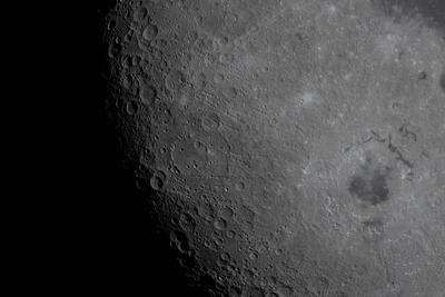 Moon southern craters closeup